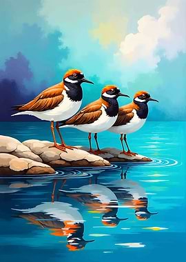 Shore Birds Gathering