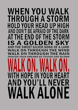 Walk On Inspirational Text Art