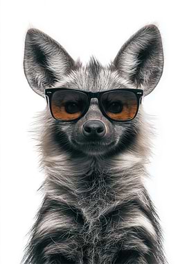 Cool Aardwolf with Sunglasses