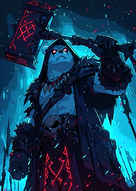 Hooded Bear Warrior Hammer