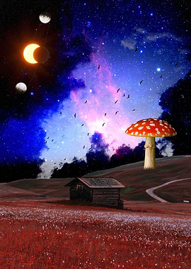 Mushroom Moonrise