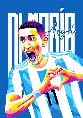 Angel Di Maria Pop Art Portrait