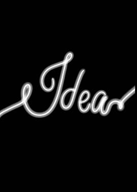 Bright IDEA Neon Sign Line Art