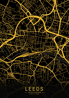 Golden Leeds City Map