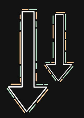 Downward Arrows Minimalist Design