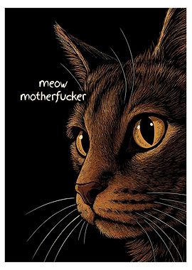 Meow Motherfucker Cat Art