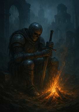 Dark Knight by Campfire