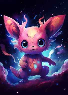Cute Pink Space Creature