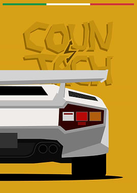 Lamborghini Countach Minimalist Art