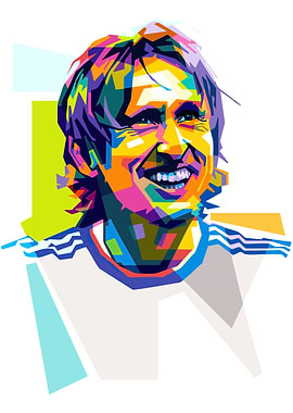 Luka Modrić Colorful Portrait