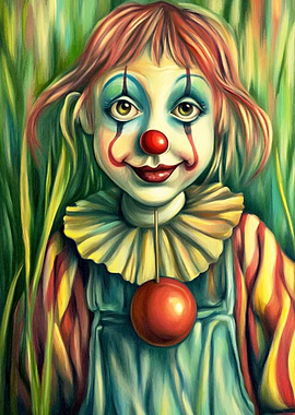 Clown Portrait with Red Nose