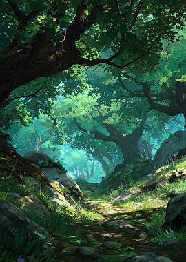Lush Forest Path