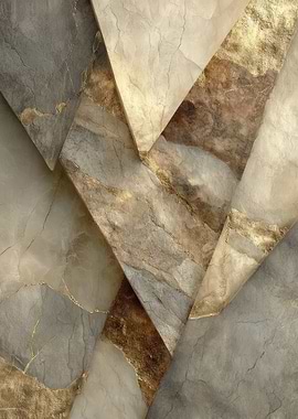 Abstract Marble with Gold Veins