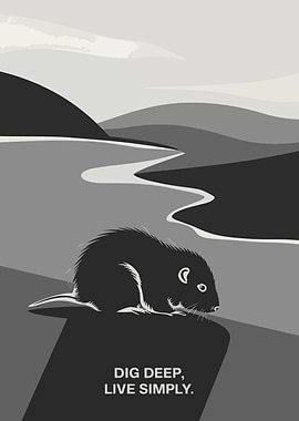 Mole Illustration with Motivational Quote