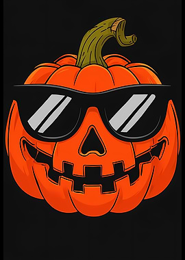 Cool Pumpkin with Sunglasses