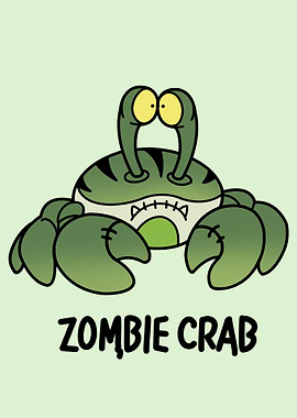 Cartoon Zombie Crab Illustration