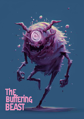 The Buffering Beast Monster Illustration