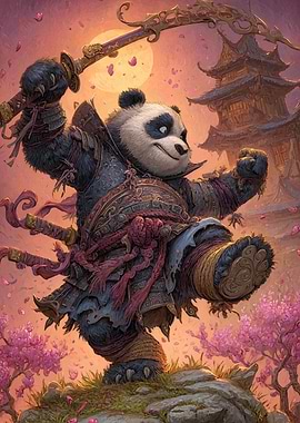 Panda Warrior with Sword