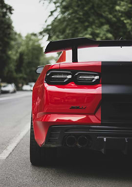Red and Black Camaro ZL1 Rear