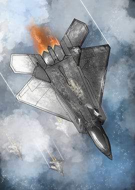 F-22 Raptors in Flight