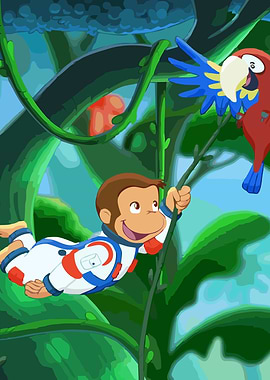 Curious George in Space Suit