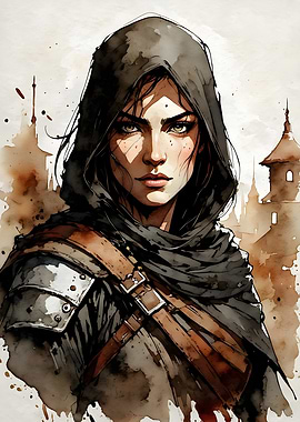 Hooded Warrior Woman