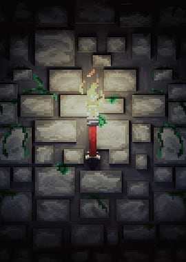 Pixel Kingdom Interiors: Torchlit Passage