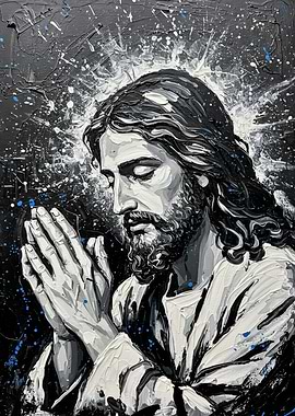 Jesus Christ in Prayer Painting