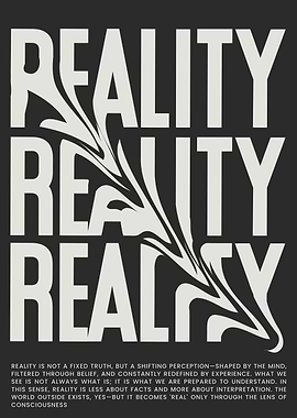 REALITY – Perception Typography Art Poster
