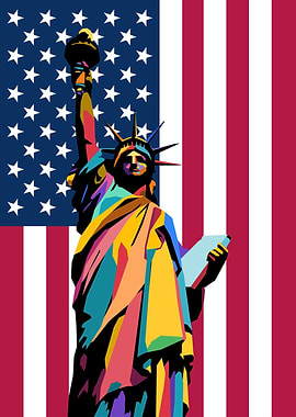 Statue of Liberty Pop Art