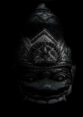 Dark Asian Deity Mask