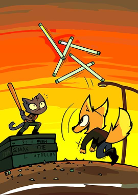 Night in the Woods: Mae and Gregg