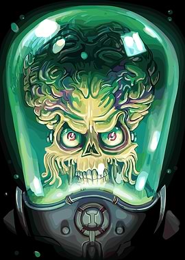 Mars Attacks Alien in Helmet