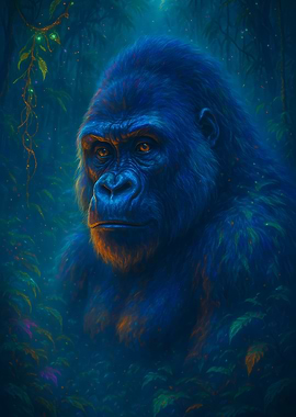 Blue Gorilla in Jungle