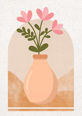 Floral Vase Illustration