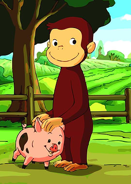 Curious George and a Piglet
