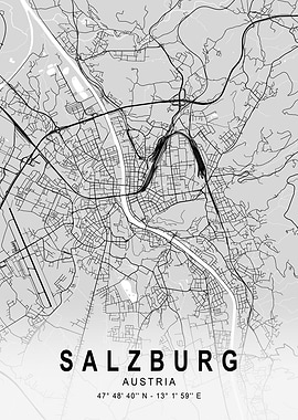 Salzburg Light City Map