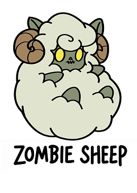 Cartoon Zombie Sheep Illustration