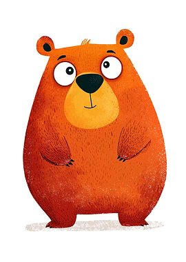 Cartoon Brown Bear Illustration