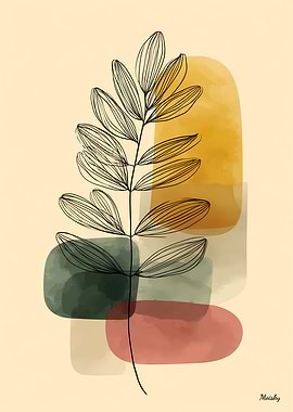 Organic Shapes and Lines – Minimalist Plant Art