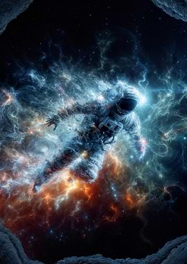 Astronaut in Nebula
