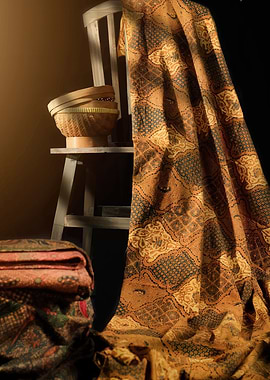 Batik Fabric Still Life