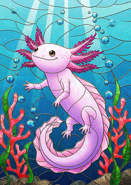 Axolotl Stained Glass