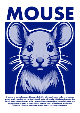 Blue Mouse Illustration