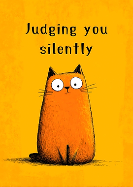 Judging You Silently - Cat Humor
