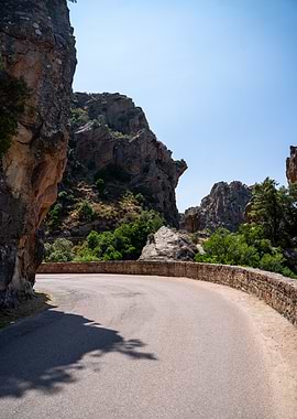 Typical Mountain Road of Corsica