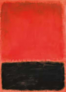 Abstract Red and Black Color Field