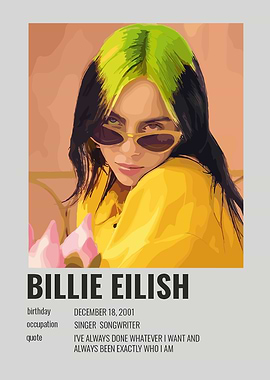 Billie Eilish Minimalist Portrait