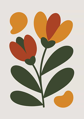 Abstract Floral Illustration