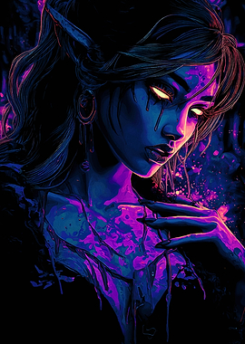 Neon Elf Portrait